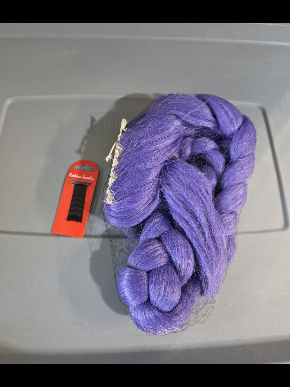 K Pop Demon Hunters Rumi Purple Braided Synthetic Hair Clip - Vibrant Violet